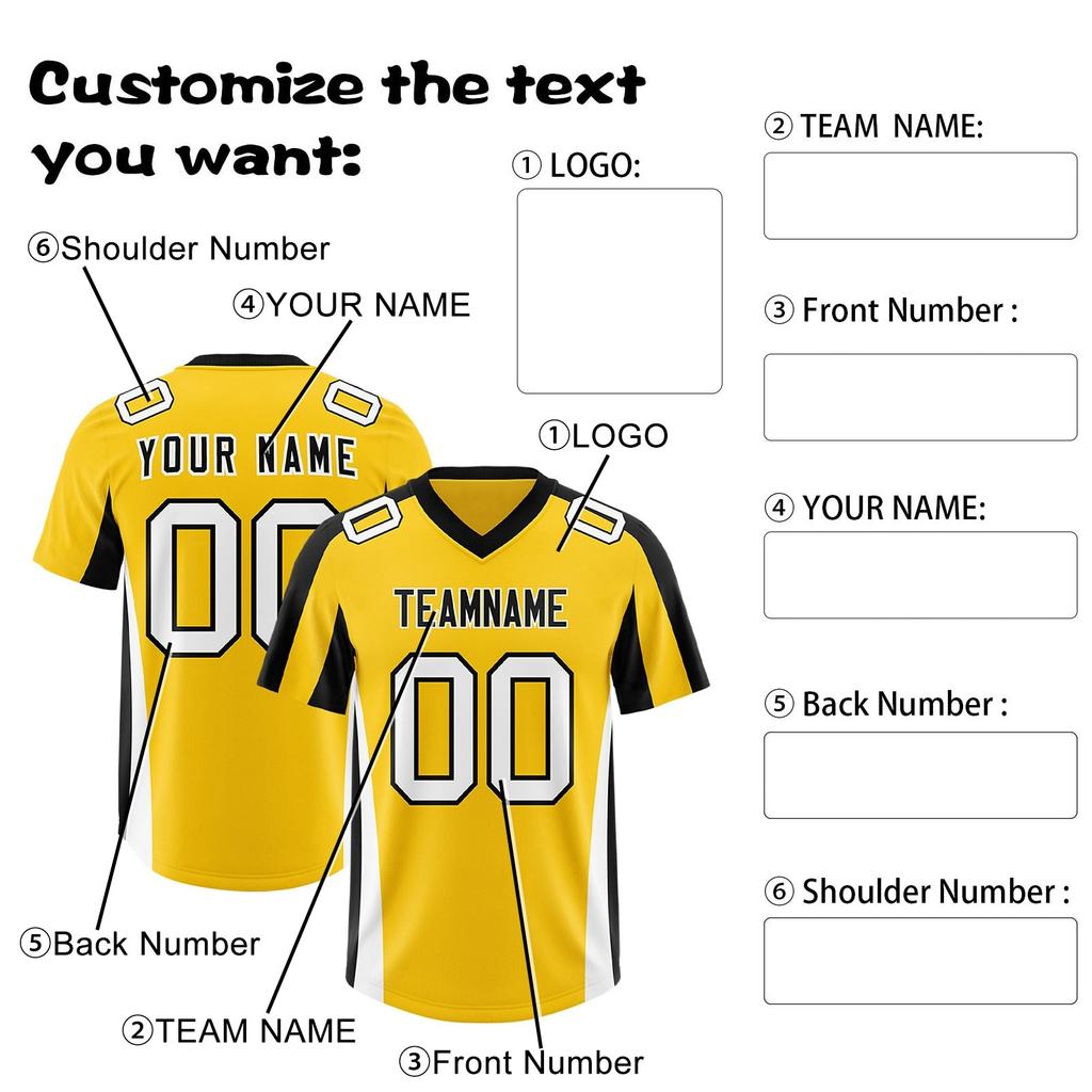 Custom Football Jerseys Personalized Printed Team Name & Number Sports Uniform For Men Women Youth