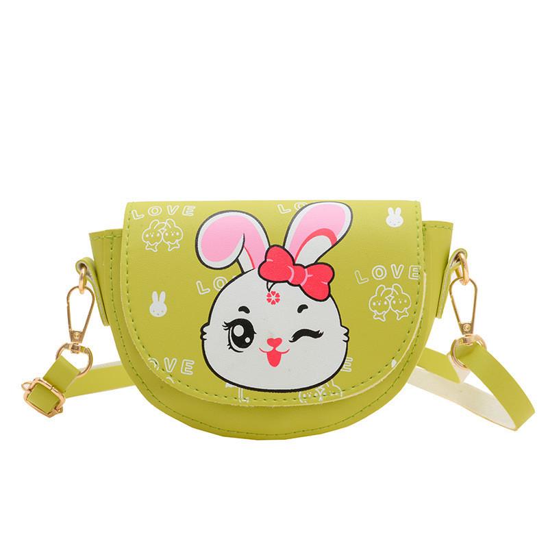 Bolsa Transversal Adorável para Crianças com Design de Coelho de Desenho Animado Fofo em Material PU Macio