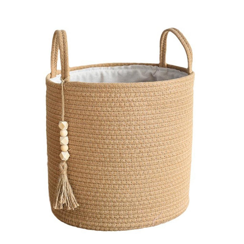 Cotton Rope Laundry Basket Large Capacity Laundry Hamper for Sorting Dirty Clothes Easy to Use Blankets Collector