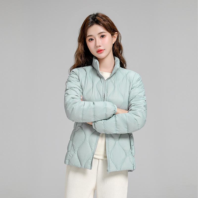 Light and Casual Women's Down Jacket Fashionable Versatile White Duck Down Light Warm Autumn and Winter Thin Jacket