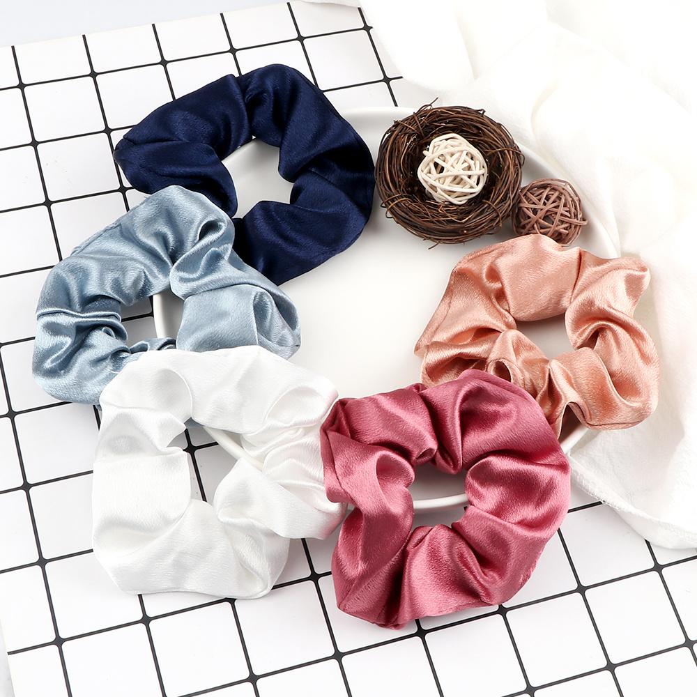 5PCS/Set Korean Fashion Hair Bands Elastic Dots Satin Silk Scrunchie for Women Girls Hair Accessories Hair Ties Holder