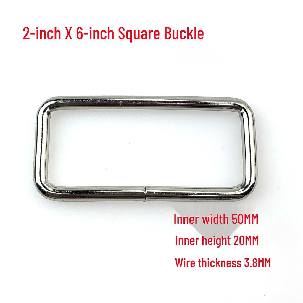 3.8MM Thick Iron Square Ring Buckle for Luggage and Webbing Adjustment