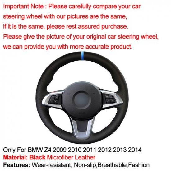 For BMW Z4 2009 2010 2011 2012 2013 2014 Hand Sewing Car Steering Wheel Cover