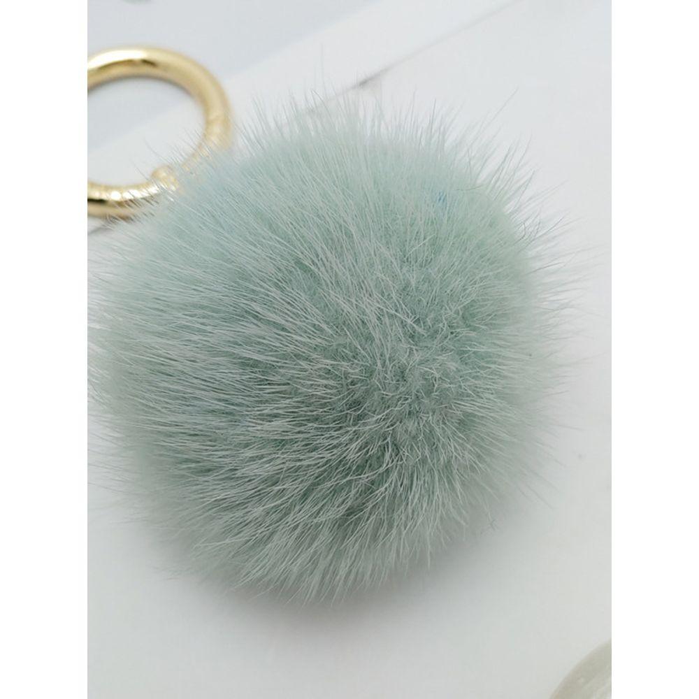 MAIA Mink Fur Keychain & Charm - Mint