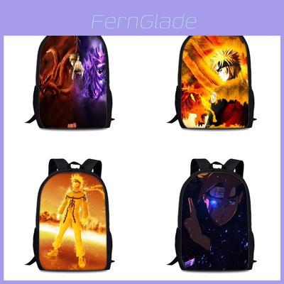 Naruto Uzumaki Backpack For Students With Nylon Material And Spacious Storage For Daily Use