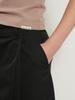 GENERALIDEA Pleated Bermuda Slacks [Black] / Gf1Lpt506