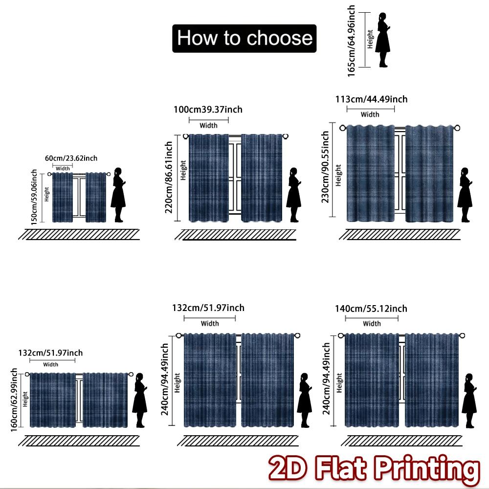 2D flat Photography Backdrop Scene Backdrop Blue Plaid Crisscross 100% Polyester Holiday Decorations Perfect for Suitable