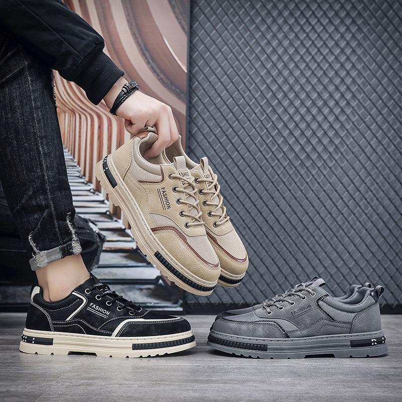 Herrenschuhe Frühling neu rutschfest, verschleißfest und schmutzabweisend Baustellenarbeit Outdoor-Bergsteigen Sport Werkzeugschuhe