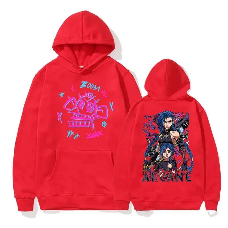 Harajuku Hip Hop Pullover Tops Anime Arcane Hoodie Sweatshirt Fans Gift Streetwear Women Men Fleece Sweatshirts Hooded Pullovers