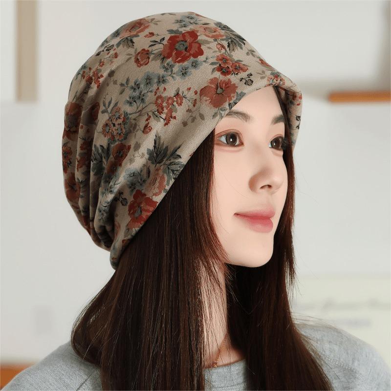 Large Cashmere Twist Hat Women's Autumn and Winter Changeable Scarf Warm Windproof Thickened Neck Cover