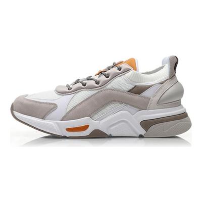 Li Ning Fashion Non Slip Lightweight Low Top Casual Shoes Men's Silver Fish Gray AGLP125-4