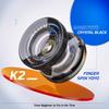 MAGICYOYO K2 Black Responsive Yoyo for Kids Beginners with Extra Unresponsive Yoyo Pro Plastic Trick Yoyo for Yoyo Bag Bearing, Adults+12