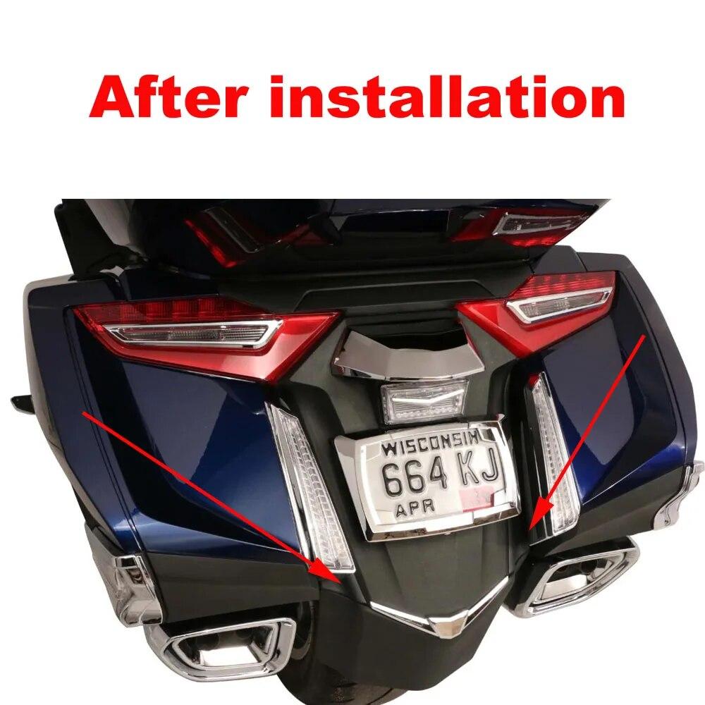 Für Honda Goldwing GL1800 GL 1800 F6B 2018 Motorrad Schwarz Hinten Fender Füllstoff Streifen Hinten fender schallwand