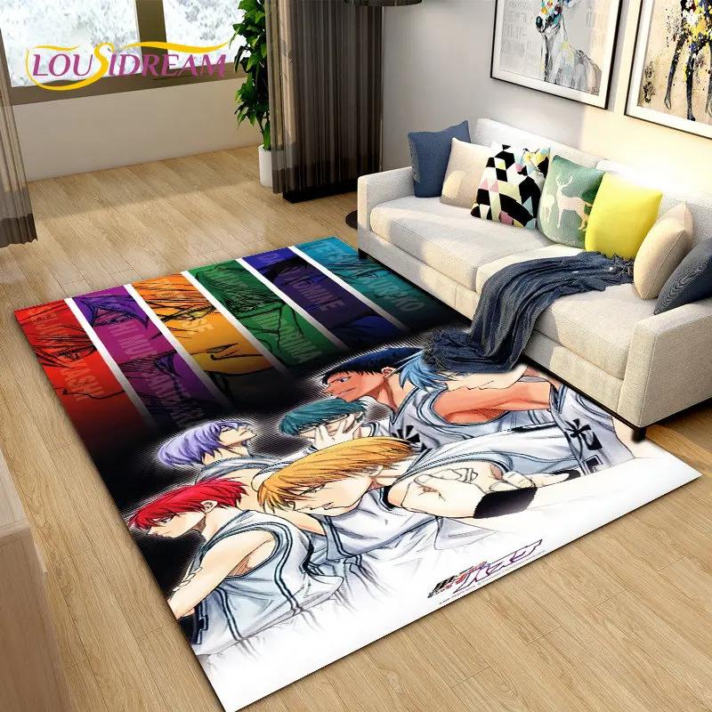 Kuroko's Basketball Anime Cartoon Area Rug,Carpet Rug for Living Room Bedroom Sofa Doormat Decoration, Kids Non-slip Floor Mat