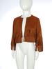 Unisex Westernweste Kostüm Langarm Offen vorne Fransen Quasten Cowboy Cowgirl Verkleidungskleidung