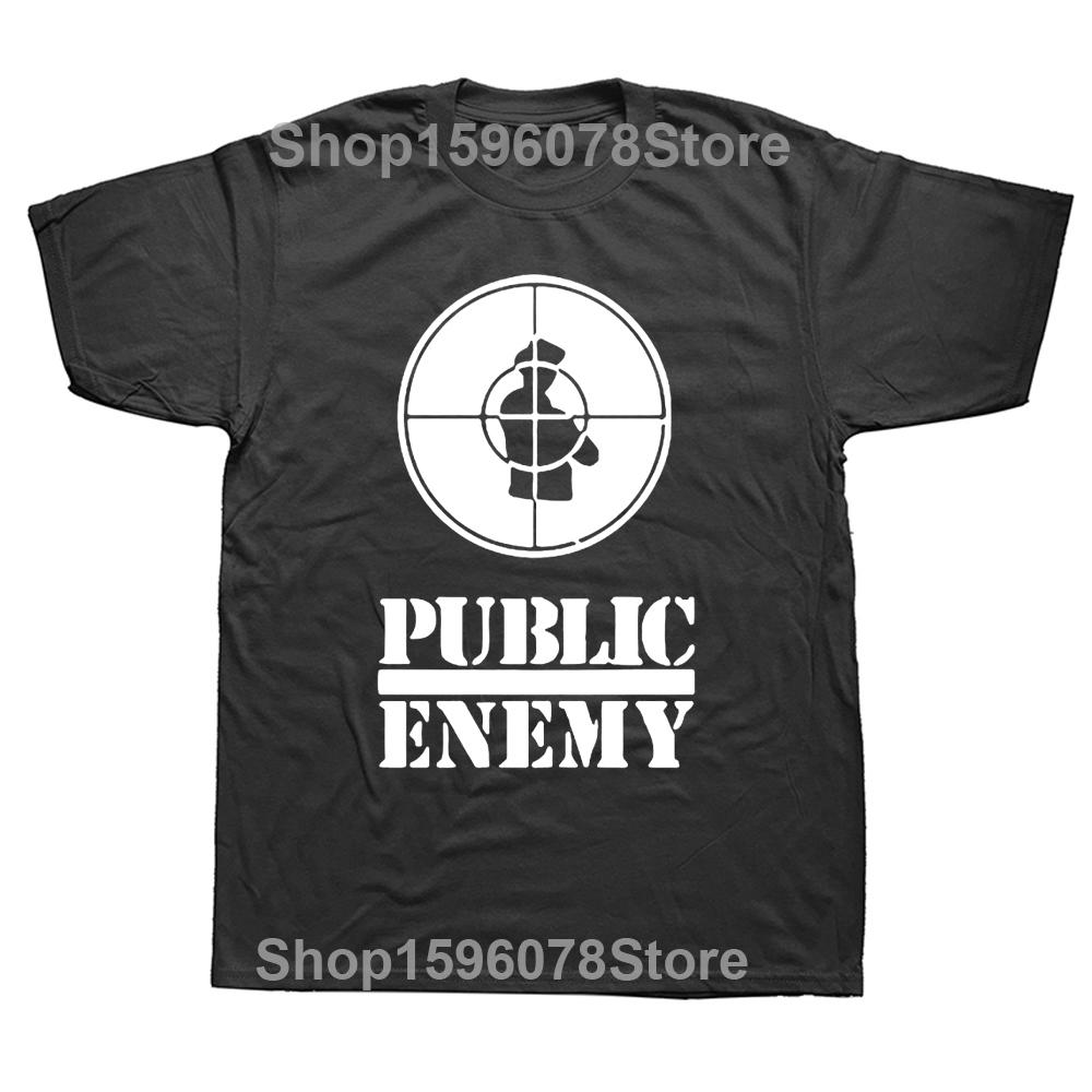 2024 Fun Summer Style US Rap Team Public Enemy T Shirt Graphic Graphic Cotton T-shirt Music Short Sleeve Casual Hip Hop Tees