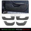 For Tesla Model 3/Y -2025 Door Anti-Kick Suede Mats Front Rear Door Panel Stickers Fur Leather Anti-friction Mat Full Fit
