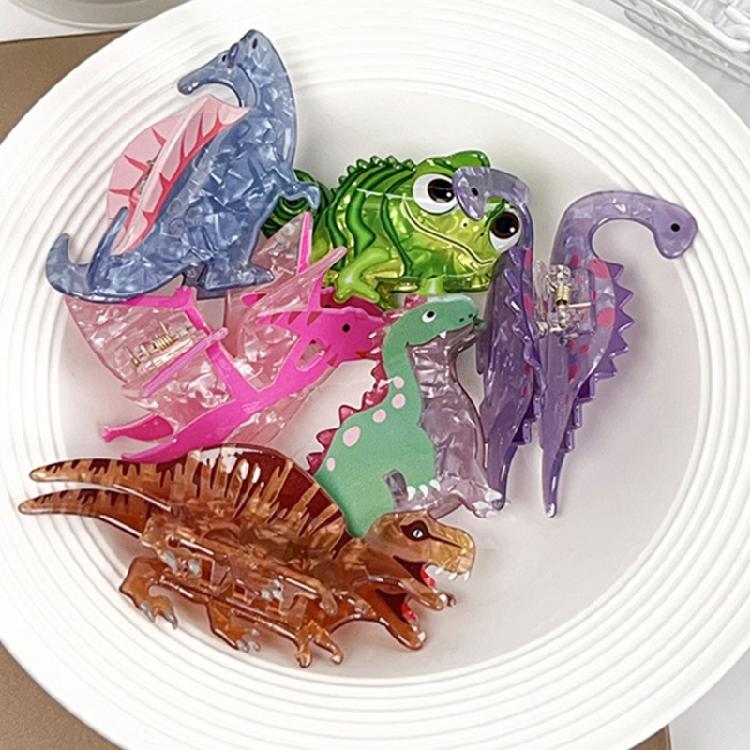 Stylish Dinosaur Hair Clip Acrylic Hairpin Hair Decoration Headpieces Hair Ornament For Parties Weddings Everyday Wear