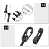 Kayak Canoe Elastic String C Rings Hooks Screw Set for Inflatable Surfing Boat Sport