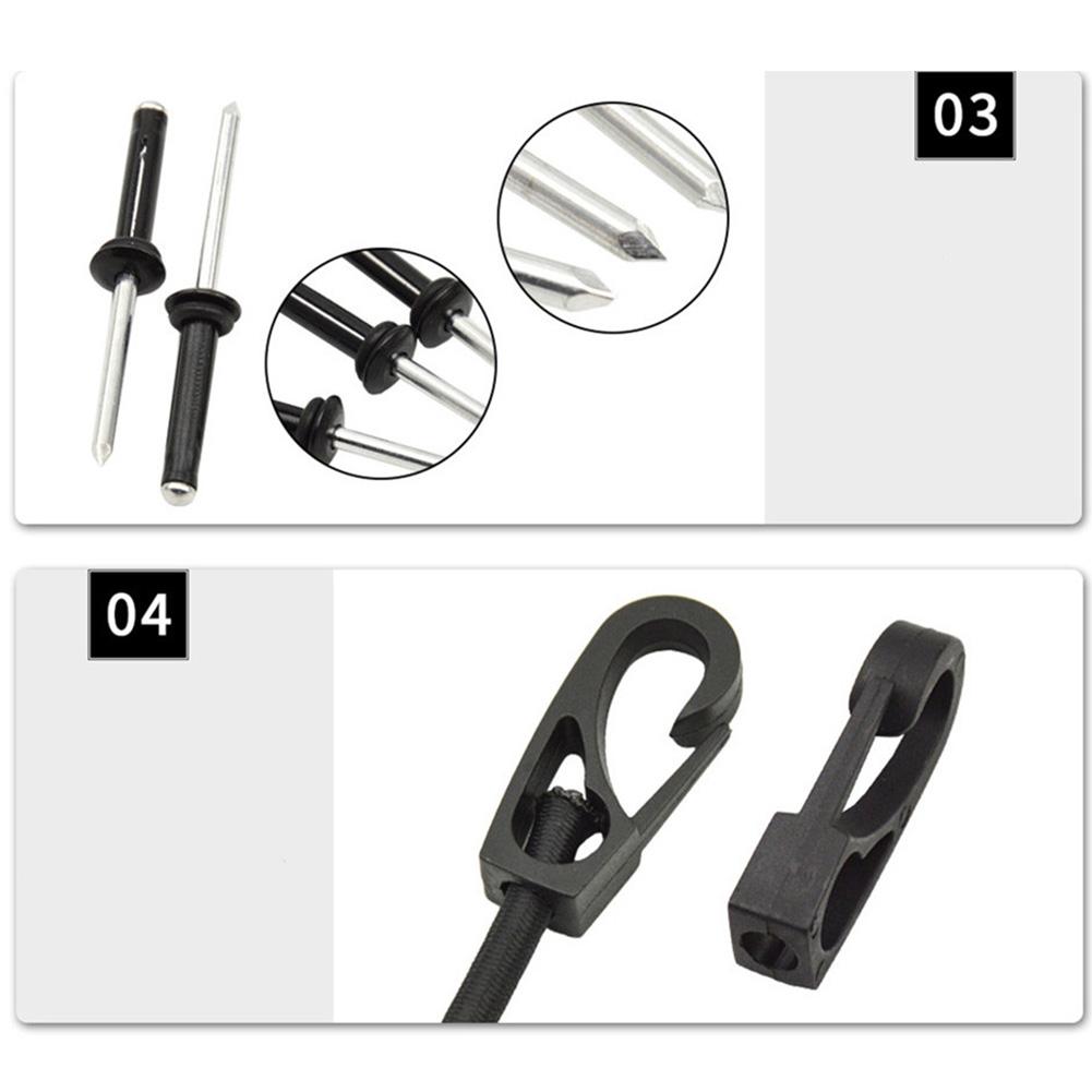 Kayak Canoe Elastic String C Rings Hooks Screw Set for Inflatable Surfing Boat Sport