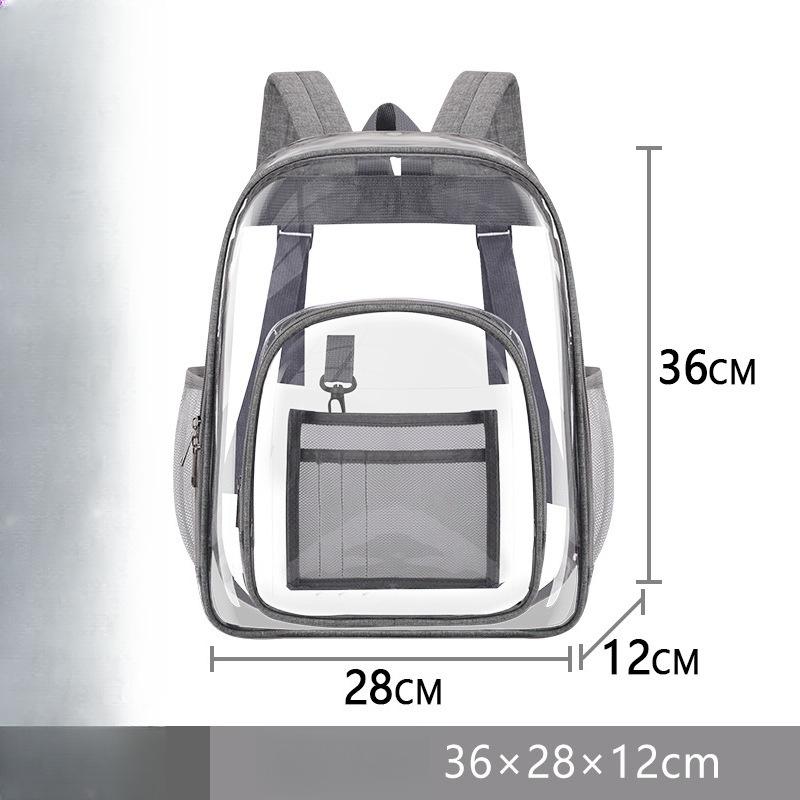 Transparent Backpack, Pvc Backpack, Schoolbag, Large-capacity Waterproof Jelly Bag, Fashionable