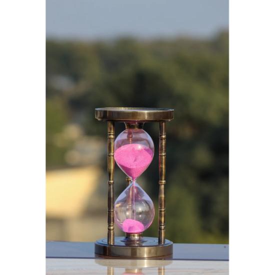 Vintage mosazný pískový časovač s kompasem || Starožitné námořní přesýpací hodiny Sand Timer || Ručně vyráběné krásné mosazné dekorace pro domácnost