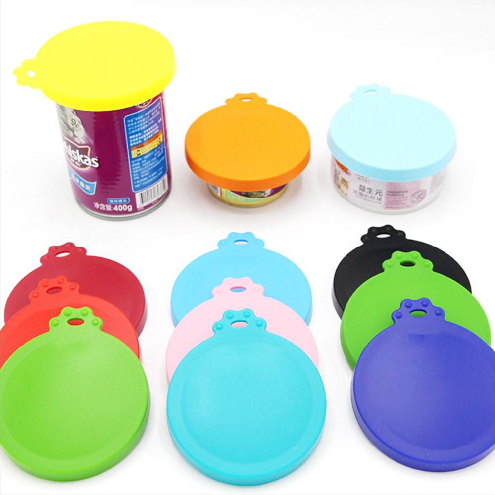 Armazenamento de Comida Húmida para Cães Gatos de Cozinha Reutilizável Silicone Tampa de Lata Tampas de Lata Coberturas para Latas de Comida de Animais de Estimação