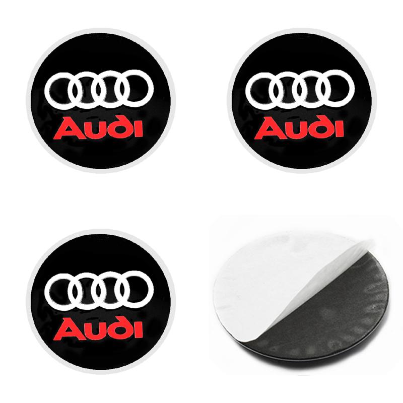 For Audi  A5 4Pcs 56mm Car Wheel Hub Cap Center Sticker Emblem Badge Decal Accessories For Audi A1 A3 A4 A5 A6 A7 Q3 Q5 Q7 RS3 RS4 RS5 S3 S4
