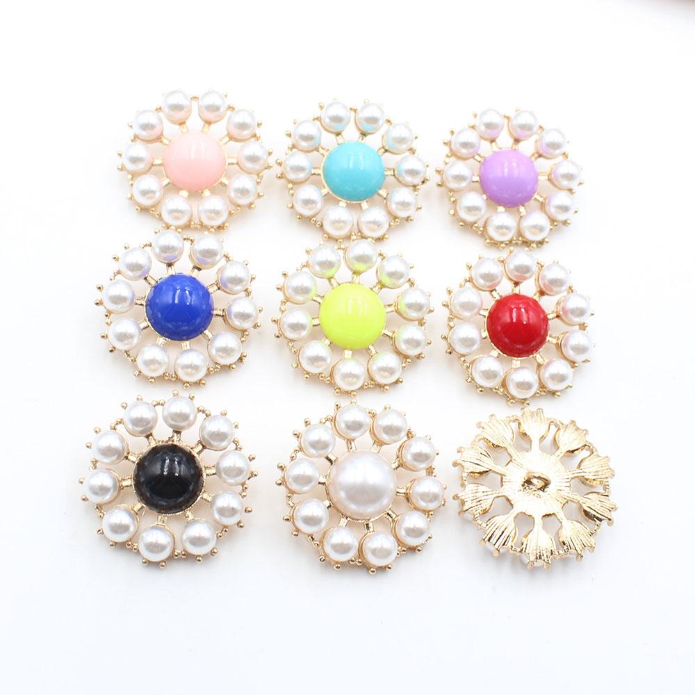 High end 2-piece 35mm pearl alloy DIY sweater with foot buttons, jacket, coat, clothing sewing accessories