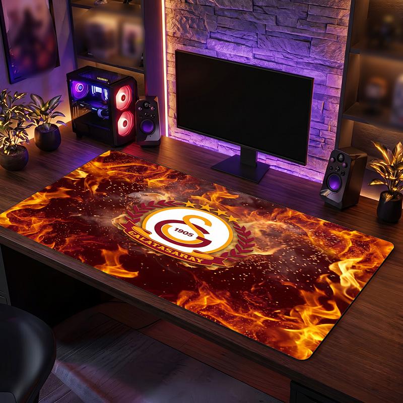 Tappetino per Mouse con Motivo a Tema Galatasaray FC, Tappetino da Scrivania XXL per Gaming con Logo Calcistico, Tappetino Antiscivolo per Mouse del Computer