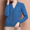 Fashion and foreign middle-aged women's clothing large-size jacket top temperament autumn and winter loose V-neck sweater cardigan women's outer wear
