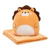Cute Cartoon Lion & Dinosaur 2-in-1 Pillow Blanket for Car, Office, or Nap