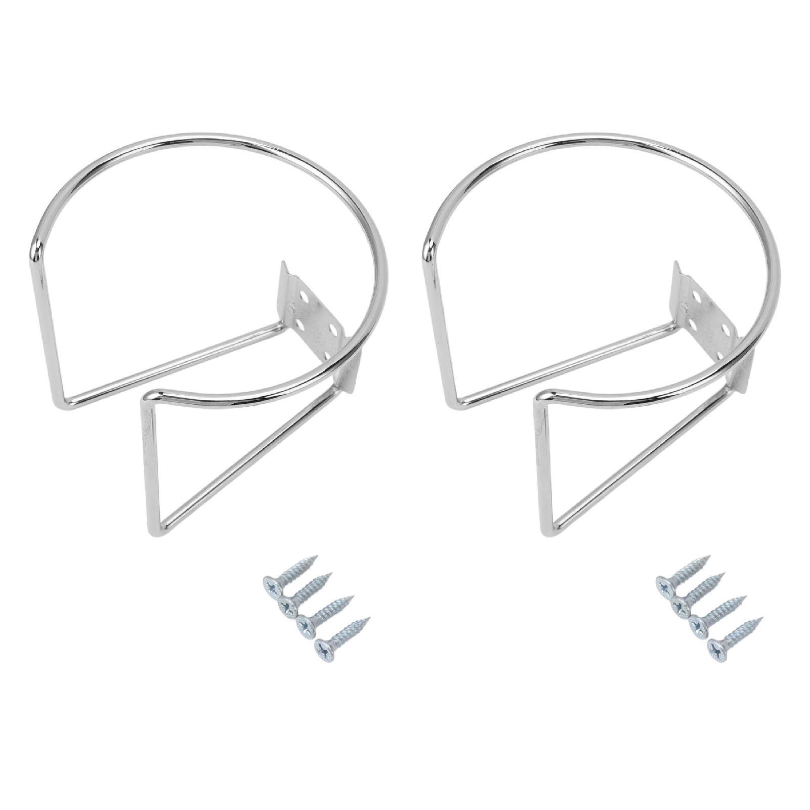 

2Pcs Boat Cup Holder Multifunctional Universal Stainless Steel Drink Holder for Boat Yacht Truck серебряный