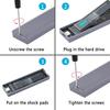 Double Protocol M.2 NVMe SSD Enclosure with Lighting Aluminum Case Easy to Use for 2230 2242 2260 2280 SSD Box