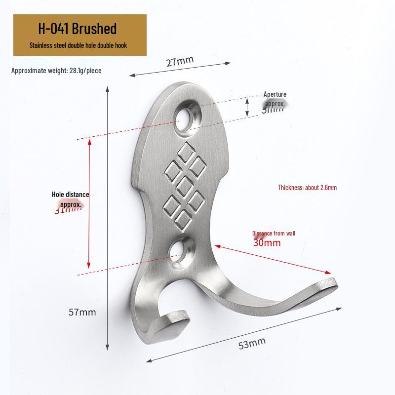 Jinrui Stainless Steel Black Bathroom Hook for Coats and Hats