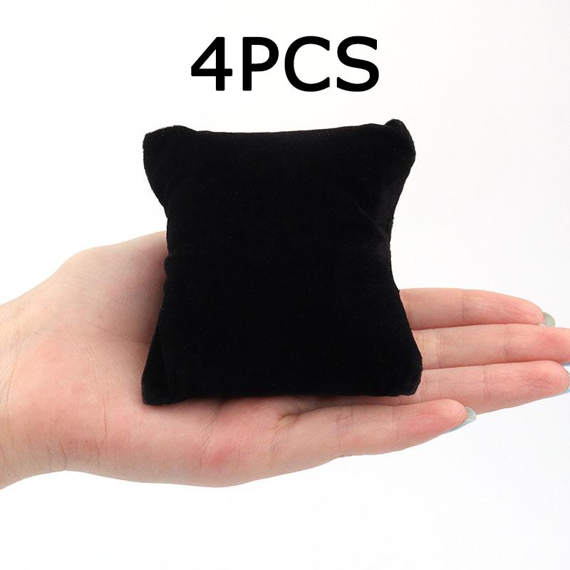 

WTEMPO Velvet Jewelry Display Pillows Soft Black Cushion Stands for Bracelets & Watches Storage Packaging Supplies for Beading Jewelry Making 4pcs чёрный