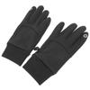 1 Pair Black Unisex Cycling Gloves Waterproof Skiing Non Slip Wind Proof Fleece Lined Gloves for