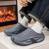 Men Warm Winter Cotton Shoes Women Warm Fur Home Slippers EVA Non-Slip Plush Slippers Indoor Couple Thick Sole Footwear Slides