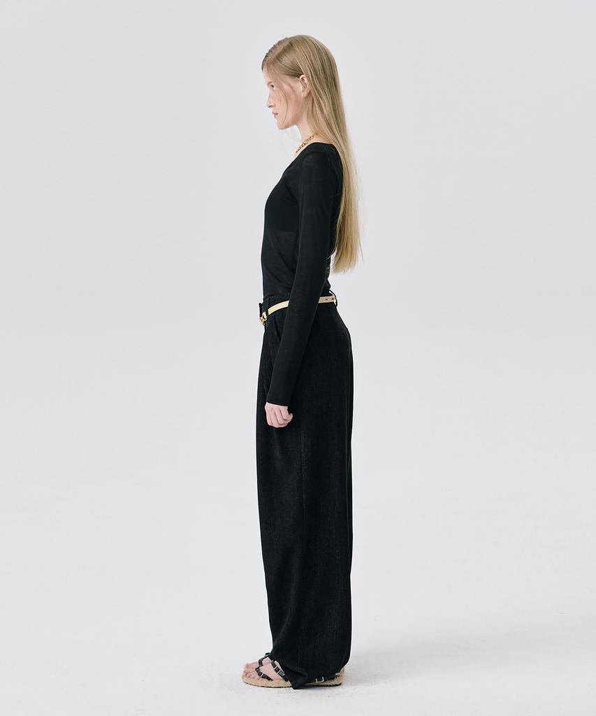 Bundercammer Steady Wide Tuck Pants_Black