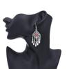 Ethnic style Kazakh earrings women's retro high-end fringed earrings Xinjiang Miao Yin exotic style festival earrings