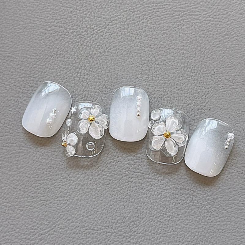 1Pcs Cute Flower Nail Art Mold Silicone Nail Charm Stereoscopic Relief 3D Nail Template Diy For Manicure Decoration