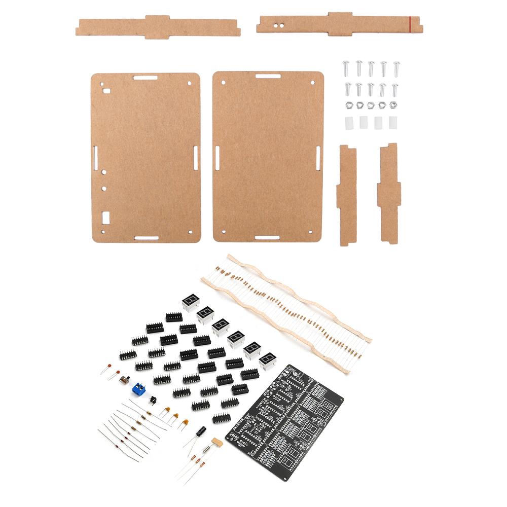 

DC4.5V-5.5V 6-bit Digital Circuit Clock Kit with Case Electronic Clock Teaching and Practical Training Welding DIY Parts