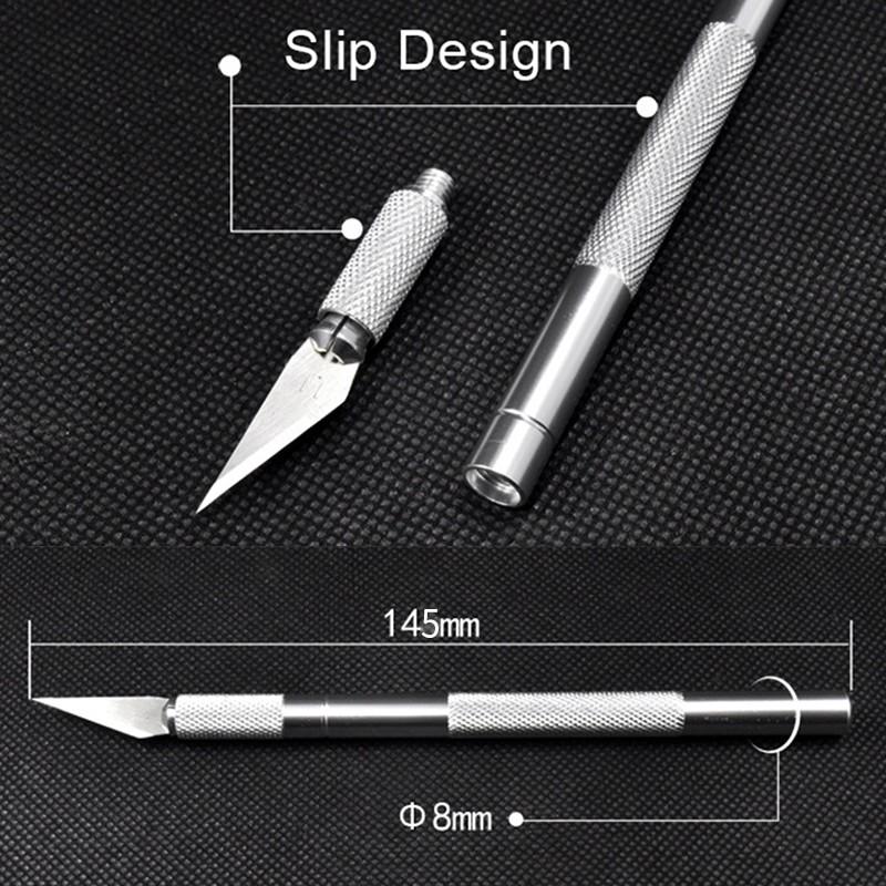 Non-Slip Metal 6 Blades Wood Carving Tools Fruit Food Craft Sculpture Engraving Utility Knife For Sta