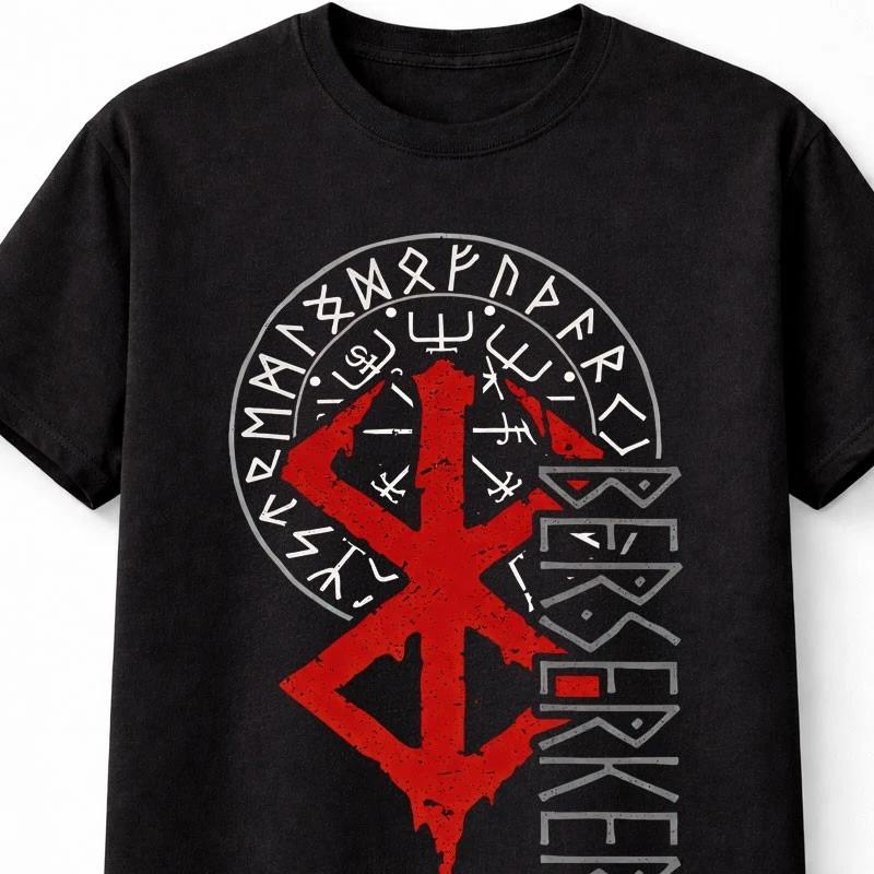 Berserker Viking Runes Norse Mythology Warrior Graphic Unisex TShirt S