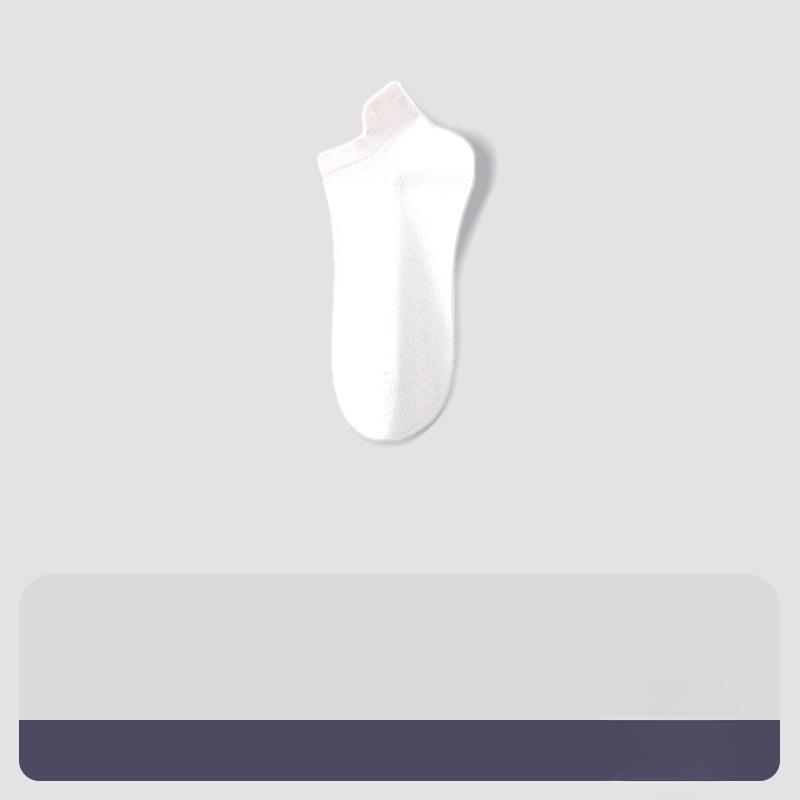 Men's Summer Thin Pure Color All Lift Ear Deodorant Sweat Absorption Breathable Heel Socks