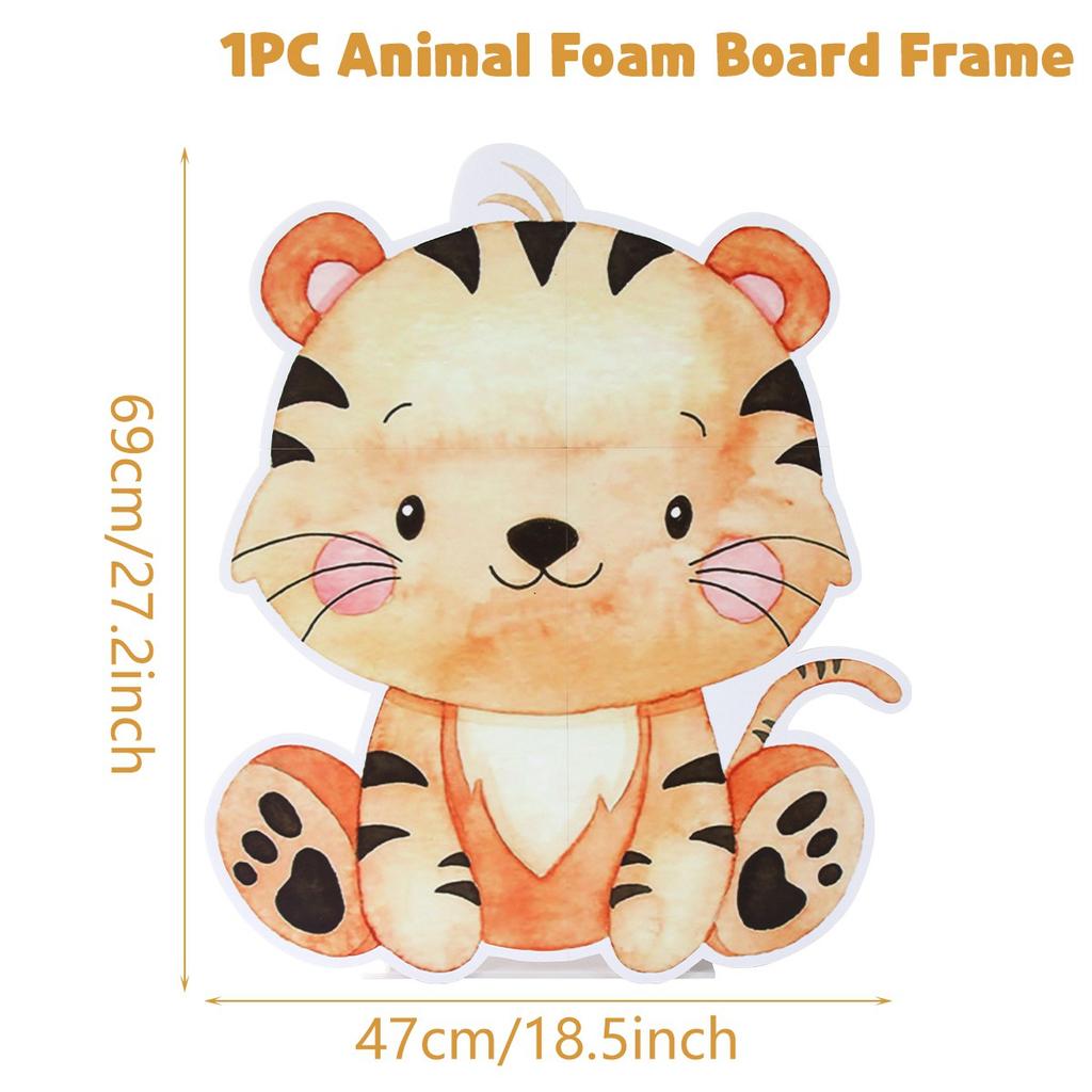 Jungle Animal Backdrop Safari Birthday Party Decoration Kids Woodland Wild One Lion Themed Party Supplies Baby Shower Decor