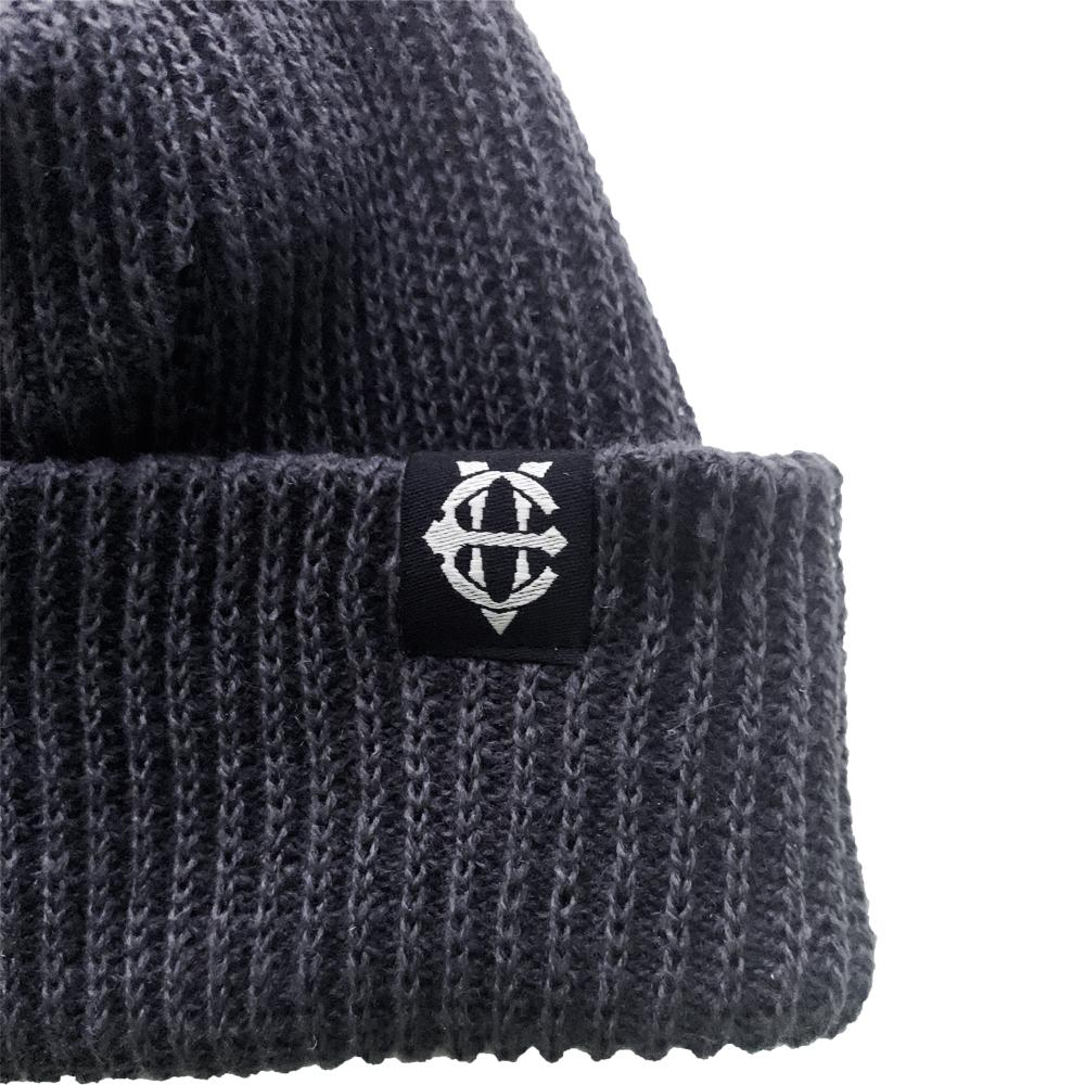 EIGHTVOLUME Ev Knit Ribbed Short Beanie (Gray)