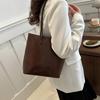 Womens Tote Bag Large Capacity Shopping Bag Girls Shoulder Bag Korean Style Handbags Fashion PU Leather Underarm Bag