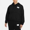 Jordan Essentials Casual Sport Knit Hoodie Short Pullover Women Tops Black DD6999-010