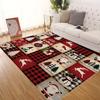 Christmas Tree Santa Claus Carpet Living Room Sofa Bedroom Study Kitchen Entrance Door Mat Non-slip Cute Cartoon Home Decor Rug